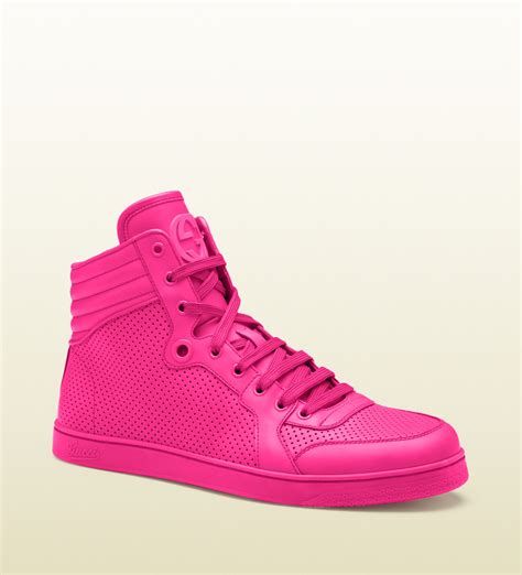 gucci shoes with pink|pink gucci sneakers high top.